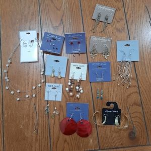 NEW Assorted Clair's Icing Earrings and other brands a Necklace Lot
